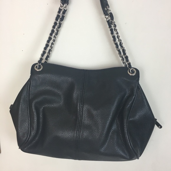 NINE WEST black faux-leather large zipper purse - Picture 3 of 8